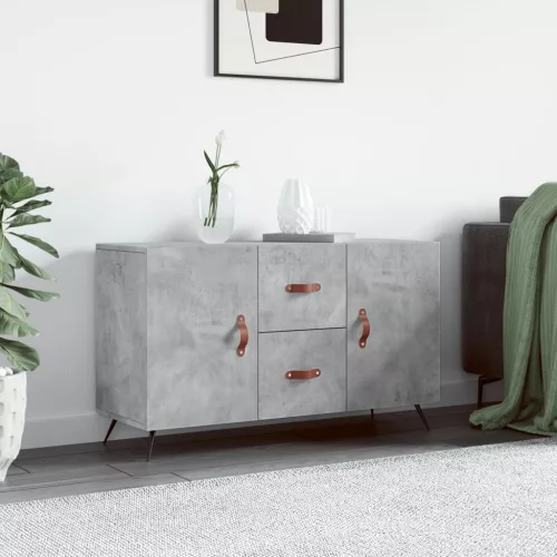 betonszürke szerelt fa tálalószekrény 100 x 36 x 60 cm
