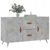  betonszürke szerelt fa tálalószekrény 100 x 36 x 60 cm