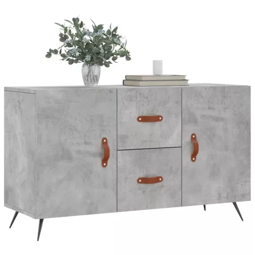  betonszürke szerelt fa tálalószekrény 100 x 36 x 60 cm
