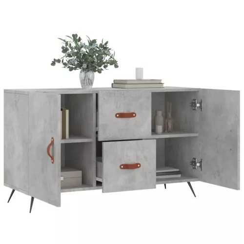  betonszürke szerelt fa tálalószekrény 100 x 36 x 60 cm