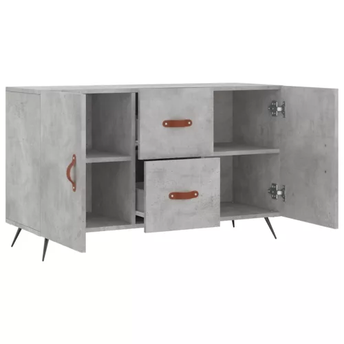  betonszürke szerelt fa tálalószekrény 100 x 36 x 60 cm