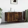  füstös tölgy színű szerelt fa tálalószekrény 100 x 36 x 90 cm