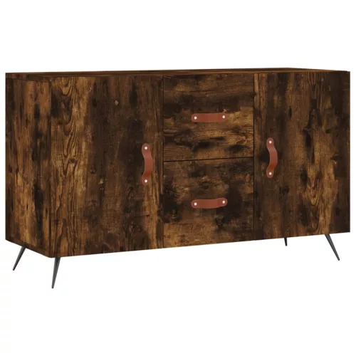  füstös tölgy színű szerelt fa tálalószekrény 100 x 36 x 90 cm