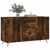  füstös tölgy színű szerelt fa tálalószekrény 100 x 36 x 90 cm