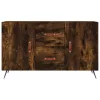  füstös tölgy színű szerelt fa tálalószekrény 100 x 36 x 90 cm