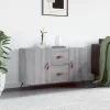  szürke sonoma színű szerelt fa tálalószekrény 100 x 36 x 60 cm