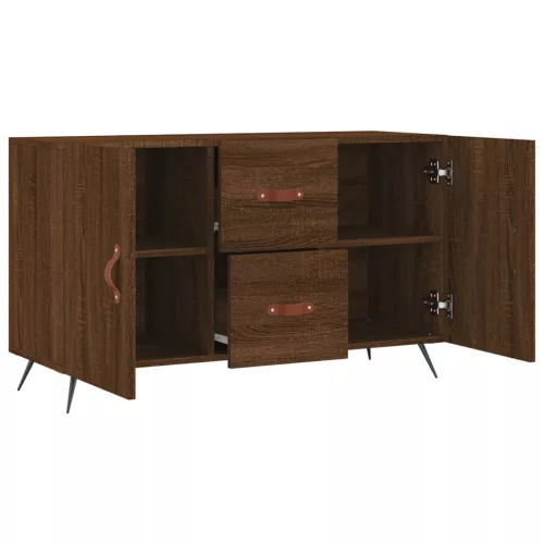  barna tölgyszínű szerelt fa tálalószekrény 100 x 36 x 60 cm
