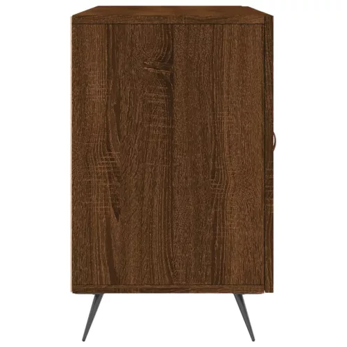  barna tölgyszínű szerelt fa tálalószekrény 100 x 36 x 60 cm