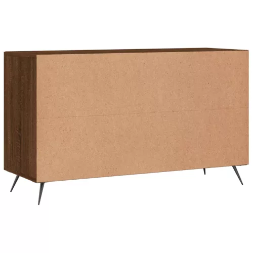  barna tölgyszínű szerelt fa tálalószekrény 100 x 36 x 60 cm