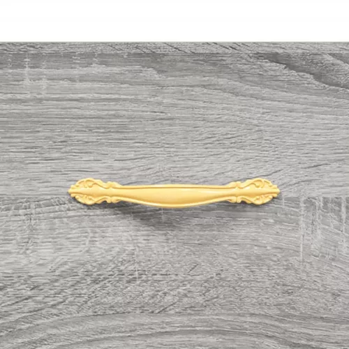  szürke sonoma színű szerelt fa tálalószekrény 100 x 36 x 60 cm