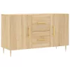  sonoma tölgy színű szerelt fa tálalószekrény 100 x 36 x 60 cm