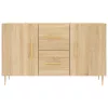  sonoma tölgy színű szerelt fa tálalószekrény 100 x 36 x 60 cm