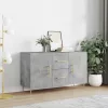  betonszürke szerelt fa tálalószekrény 100 x 36 x 60 cm