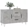  betonszürke szerelt fa tálalószekrény 100 x 36 x 60 cm