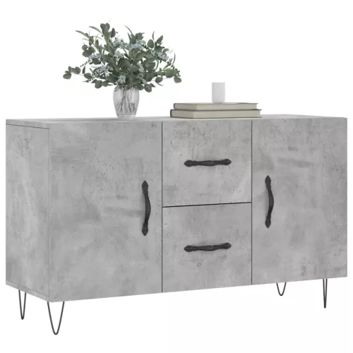  betonszürke szerelt fa tálalószekrény 100 x 36 x 60 cm