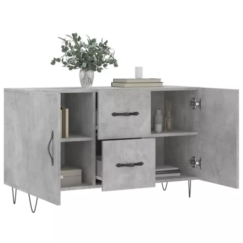  betonszürke szerelt fa tálalószekrény 100 x 36 x 60 cm