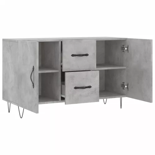  betonszürke szerelt fa tálalószekrény 100 x 36 x 60 cm