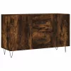  füstös tölgy színű szerelt fa tálalószekrény 100 x 36 x 90 cm