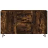  füstös tölgy színű szerelt fa tálalószekrény 100 x 36 x 90 cm