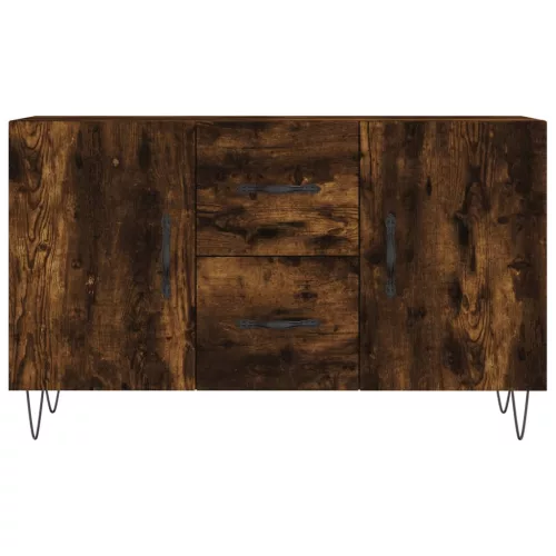  füstös tölgy színű szerelt fa tálalószekrény 100 x 36 x 90 cm