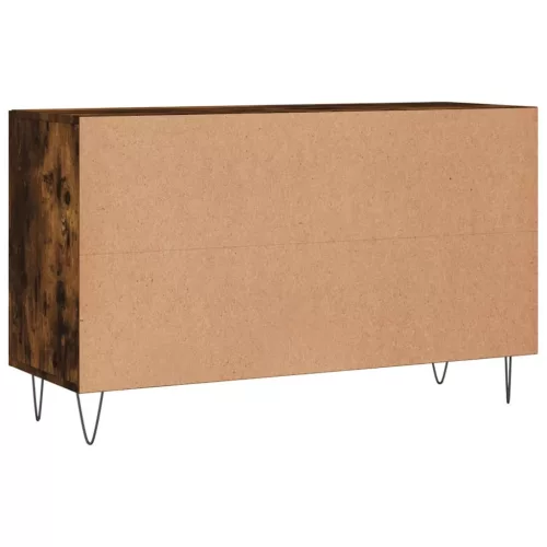  füstös tölgy színű szerelt fa tálalószekrény 100 x 36 x 90 cm