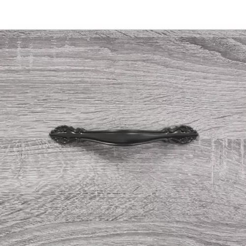  szürke sonoma színű szerelt fa tálalószekrény 100 x 36 x 60 cm
