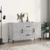  betonszürke szerelt fa tálalószekrény 100 x 36 x 60 cm