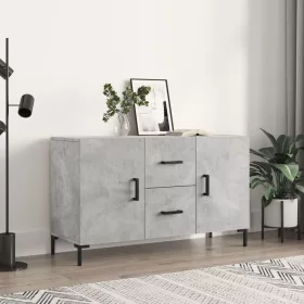  betonszürke szerelt fa tálalószekrény 100 x 36 x 60 cm