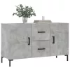  betonszürke szerelt fa tálalószekrény 100 x 36 x 60 cm
