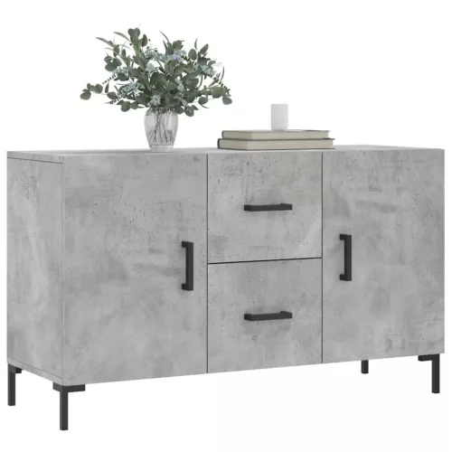  betonszürke szerelt fa tálalószekrény 100 x 36 x 60 cm