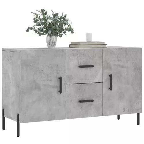  betonszürke szerelt fa tálalószekrény 100 x 36 x 60 cm