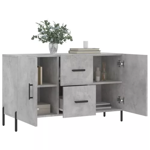  betonszürke szerelt fa tálalószekrény 100 x 36 x 60 cm