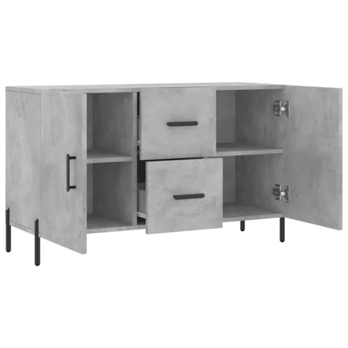  betonszürke szerelt fa tálalószekrény 100 x 36 x 60 cm