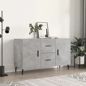  betonszürke szerelt fa tálalószekrény 100 x 36 x 60 cm