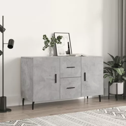  betonszürke szerelt fa tálalószekrény 100 x 36 x 60 cm