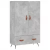  betonszürke szerelt fa magasszekrény 69,5 x 31 x 115 cm