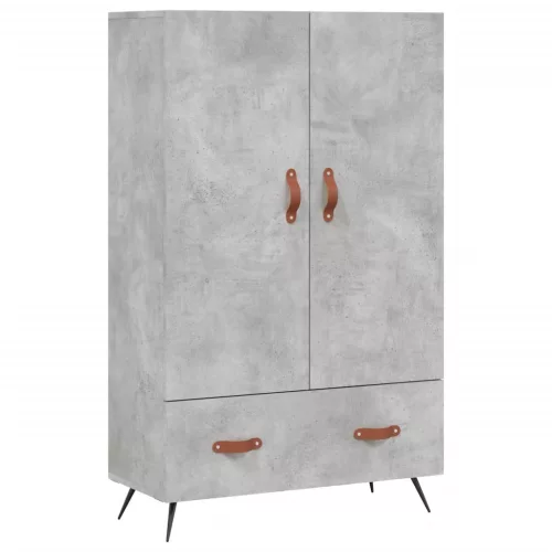  betonszürke szerelt fa magasszekrény 69,5 x 31 x 115 cm