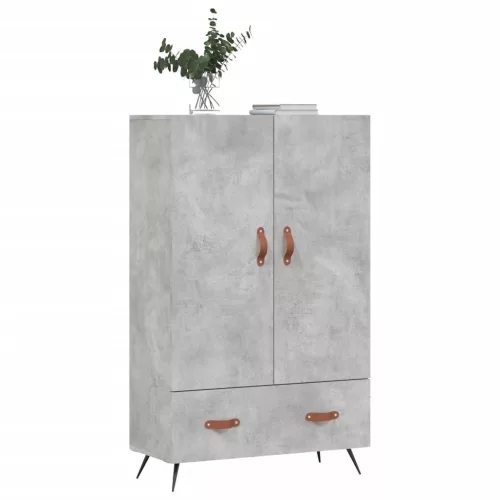  betonszürke szerelt fa magasszekrény 69,5 x 31 x 115 cm