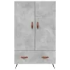  betonszürke szerelt fa magasszekrény 69,5 x 31 x 115 cm