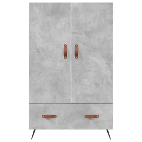  betonszürke szerelt fa magasszekrény 69,5 x 31 x 115 cm