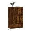  füstös tölgy színű szerelt fa magasszekrény 69,5 x 31 x 115 cm