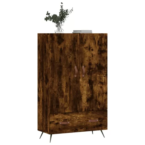  füstös tölgy színű szerelt fa magasszekrény 69,5 x 31 x 115 cm