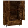  füstös tölgy színű szerelt fa magasszekrény 69,5 x 31 x 115 cm
