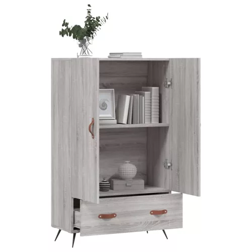  szürke sonoma szerelt fa magasszekrény 69,5 x 31 x 115 cm