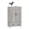  szürke sonoma szerelt fa magasszekrény 69,5 x 31 x 115 cm