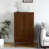  barna tölgyszínű szerelt fa magasszekrény 69,5 x 31 x 115 cm