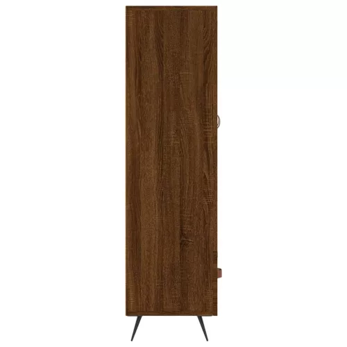 barna tölgyszínű szerelt fa magasszekrény 69,5 x 31 x 115 cm