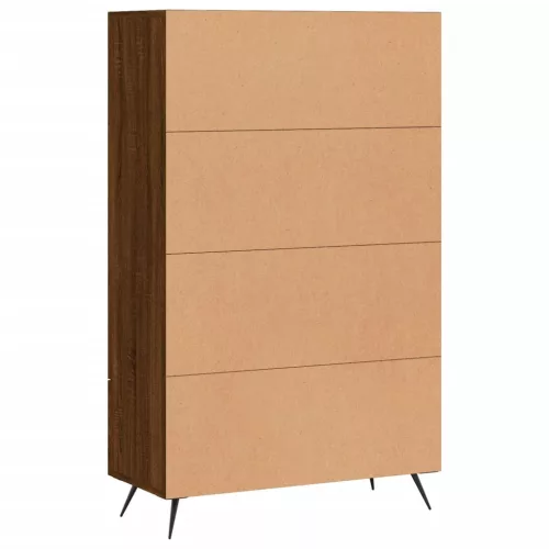  barna tölgyszínű szerelt fa magasszekrény 69,5 x 31 x 115 cm