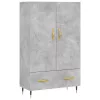  betonszürke szerelt fa magasszekrény 69,5 x 31 x 115 cm