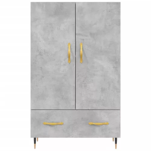  betonszürke szerelt fa magasszekrény 69,5 x 31 x 115 cm